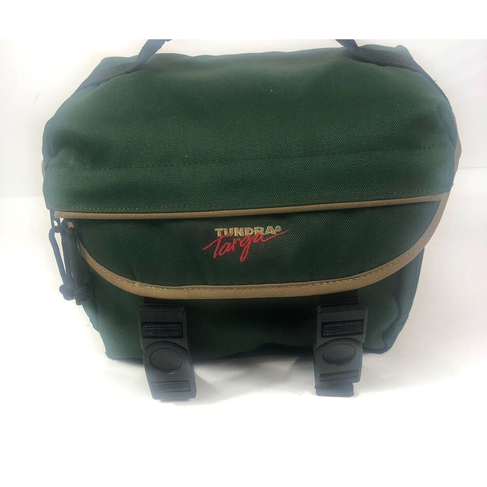 Tundra Targa Padded Camera Bag Green Tan SLR DSLR Organizer Made in Korea